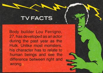 1979 Topps The Incredible Hulk #12 The Creature...Shot! Back