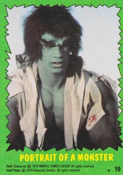 1979 Topps The Incredible Hulk #19 Portrait of a Monster Front