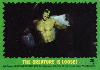 1979 Topps The Incredible Hulk #28 The Creature is Loose! Front