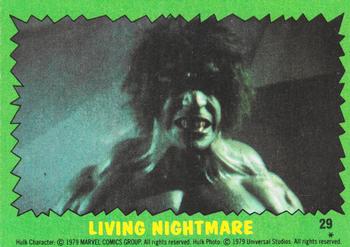 1979 Topps The Incredible Hulk #29 Living Nightmare Front