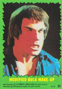 1979 Topps The Incredible Hulk #31 Modified Hulk Make-Up Front