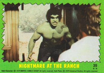 1979 Topps The Incredible Hulk #39 Nightmare at the Ranch Front
