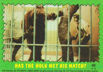 1979 Topps The Incredible Hulk #40 Has The Hulk Met His Match? Front