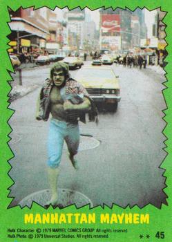 1979 Topps The Incredible Hulk #45 Manhattan Mayhem Front