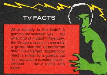 1979 Topps The Incredible Hulk #53 Caught in Mid-Transformation! Back