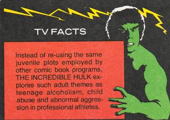 1979 Topps The Incredible Hulk #56 Creature in the Pilot's Seat! Back