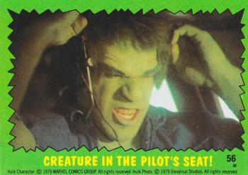 1979 Topps The Incredible Hulk #56 Creature in the Pilot's Seat! Front