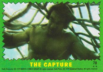 1979 Topps The Incredible Hulk #78 The Capture Front