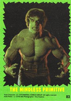1979 Topps The Incredible Hulk #83 The Mindless Primitive Front