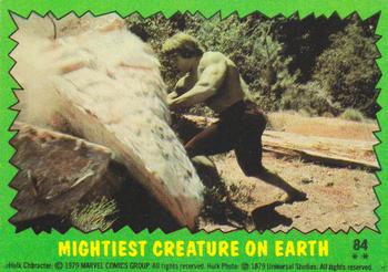 1979 Topps The Incredible Hulk #84 The Mightiest Creature On Earth Front