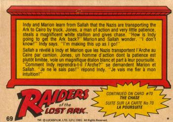 1981 O-Pee-Chee Raiders of the Lost Ark #69 Race For The Ark! Back