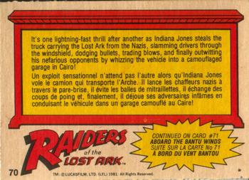 1981 O-Pee-Chee Raiders of the Lost Ark #70 The Chase Back