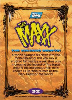 1993 Topps The Maxx #32 The Volcano Erupts! Back