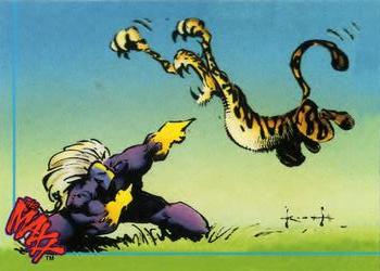 1993 Topps The Maxx #34 A Battle to the Death! Front