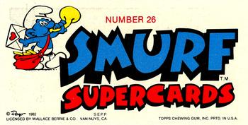1982 Topps Smurf Supercards #26 Who invented homework? Back