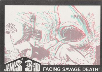 1983 Topps Jaws 3-D #10 One of the divers... Back