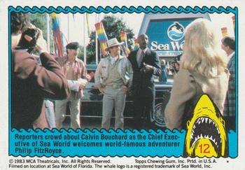 1983 Topps Jaws 3-D #12 Reporters crowd about... Front