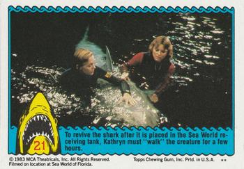 1983 Topps Jaws 3-D #21 To revive the shark... Front