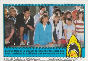 1983 Topps Jaws 3-D #24 Kathryn Morgan is shocked... Front