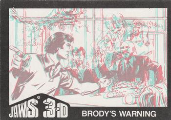 1983 Topps Jaws 3-D #25 Chief Executive Bouchard ordered... Back