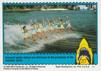 1983 Topps Jaws 3-D #37 Innocent water skiers Front