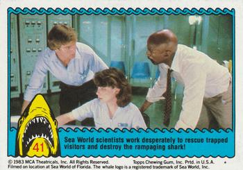 1983 Topps Jaws 3-D #41 Sea World scientists Front
