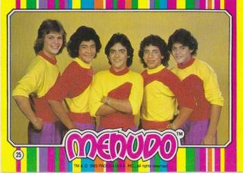 1983 Topps Menudo #25 21 - Miguel of Menudo: Miguel's favorite TV Front