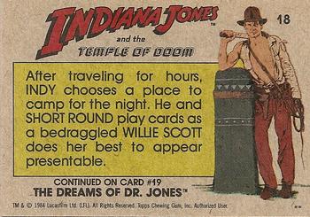 1984 Topps Indiana Jones and the Temple of Doom #18 Making Camp Back