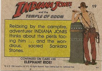1984 Topps Indiana Jones and the Temple of Doom #19 The Dreams of Dr. Jones Back