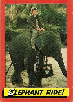 1984 Topps Indiana Jones and the Temple of Doom #20 Elephant Ride! Front
