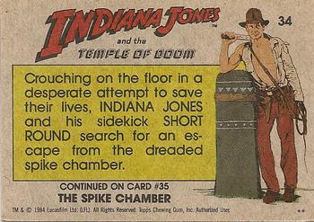1984 Topps Indiana Jones and the Temple of Doom #34 Indy Gets the Point Back