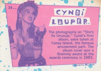 1985 Topps Cyndi Lauper #28 The photographs on 