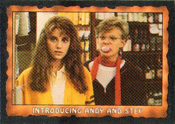 1985 Topps The Goonies #7 Introducing Andy and Stef Front