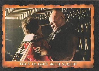 1985 Topps The Goonies #27 Face to Face with Sloth! Front