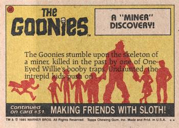 1985 Topps The Goonies #30 A 