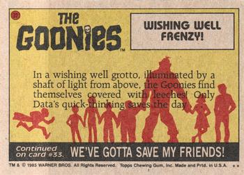 1985 Topps The Goonies #32 Wishing Well Frenzy! Back