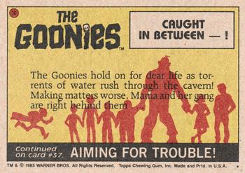 1985 Topps The Goonies #36 Caught In Between -- ! Back