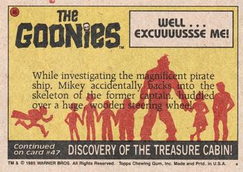 1985 Topps The Goonies #46 Well ... Excuuuussse Me! Back