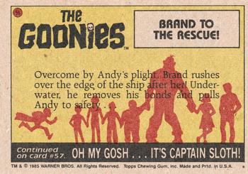 1985 Topps The Goonies #56 Brand to the Rescue! Back