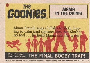 1985 Topps The Goonies #65 Mama in the Drink! Back