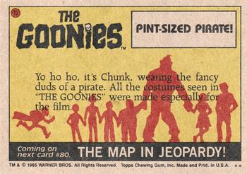 1985 Topps The Goonies #79 Pint-Sized Pirate! Back