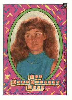 1991 Topps The Baby-Sitters Club Stickers #7 Mallory Pike, Junior Officer Front
