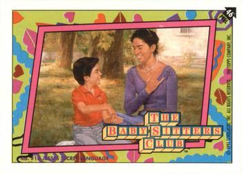 1991 Topps The Baby-Sitters Club Stickers #46 #16 Jessi's Secret Language Front