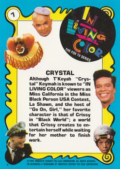 1992 Topps In Living Color #7 Crystal Back