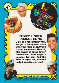 1992 Topps In Living Color #21 Funky Finger Productions Back
