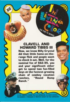 1992 Topps In Living Color #22 Clavell and Howard Tibbs III Back