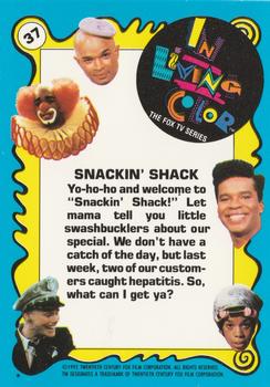 1992 Topps In Living Color #37 Snackin' Shack Back