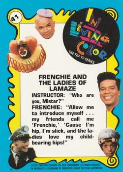 1992 Topps In Living Color #41 Frenchie and the Ladies of Lamaze Back