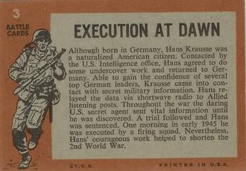 1965 Topps Battle: The Story of World War II #3 Execution at Dawn Back