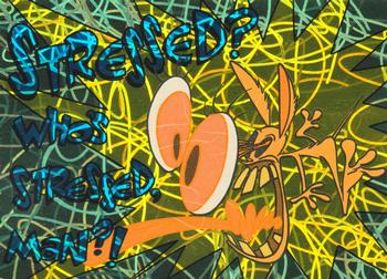 1994 Topps The Ren & Stimpy Show All Prismatic #27 Stressed? Who's Stressed, Man? Front